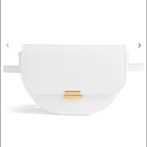 Wandler White Anna Buckle Big Leather Belt Bag 🤍